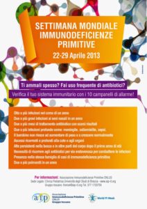 Settimana Mondiale Immunodeficienze Primitive. I “dieci” segnali di allarme